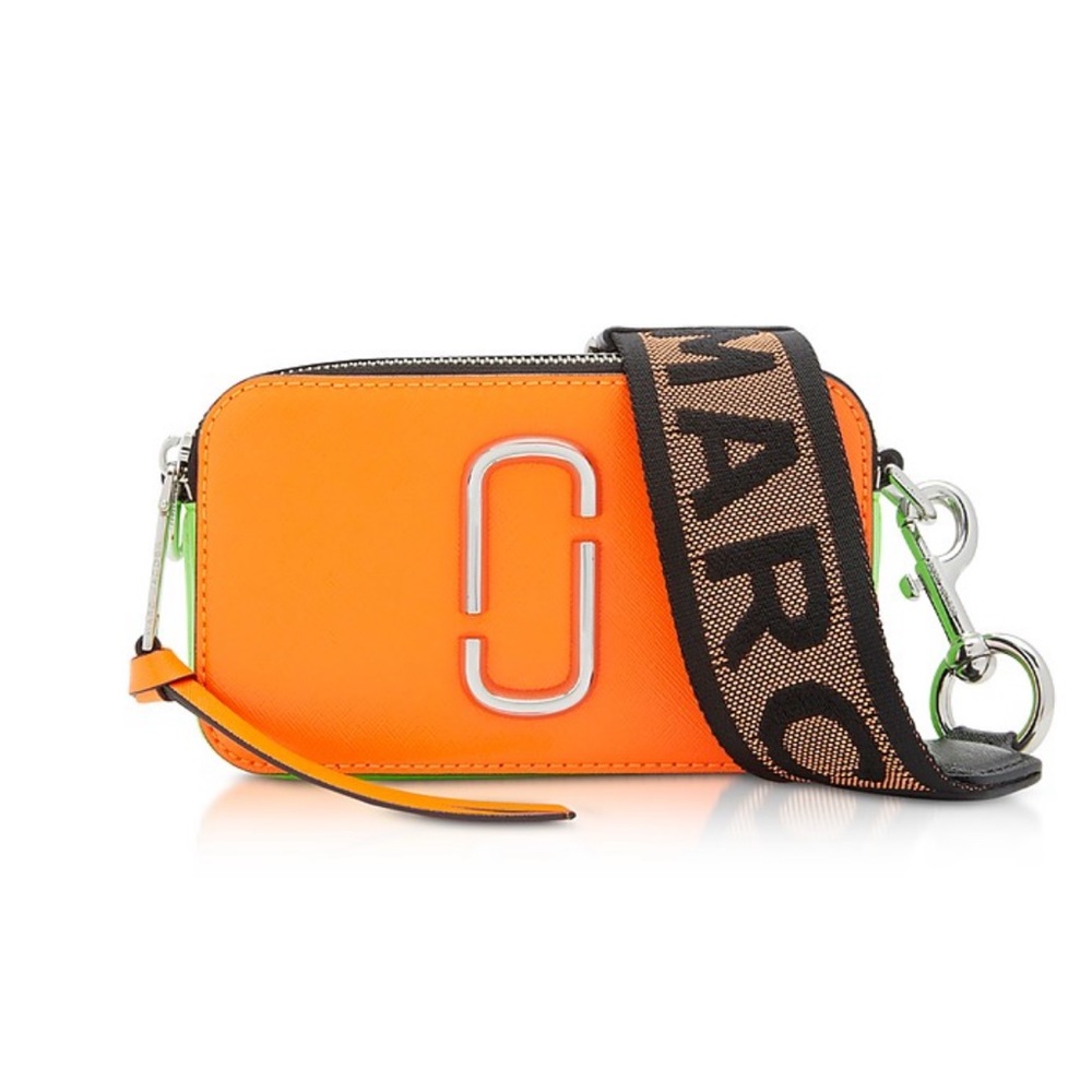 Marc Jacobs Neon Yellow Snapshot Bag NWT dust bag + receipt.